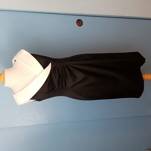 Evan Picone Cocktail Dress Black and Ivory Size 8P